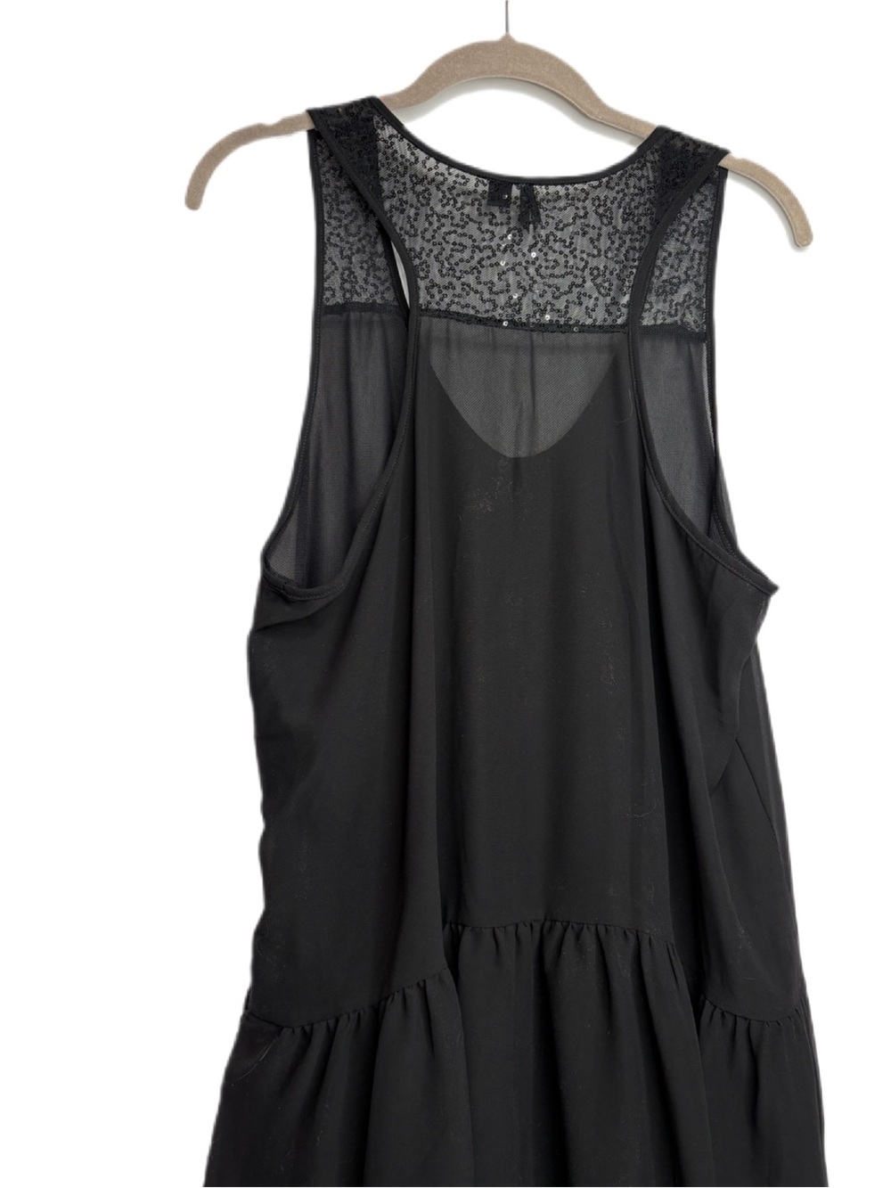 Sequins, Ruffle & Lace Sleeveless Shift - Picture 6 of 10